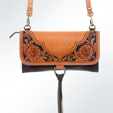American Darling Cross Body Hand Tooled Genuine Leather Western Women Bag Handbag Purse | Crossbody for Cute
